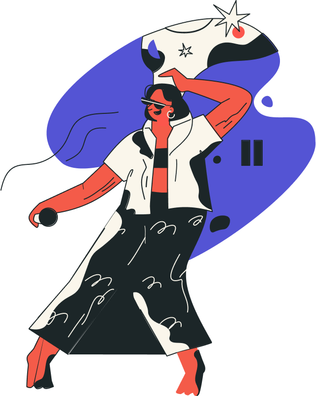 Personagem dançando 